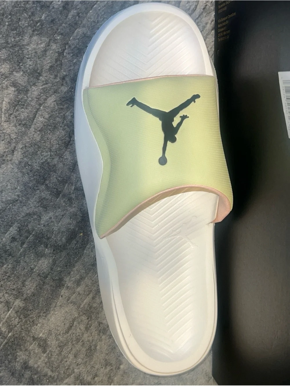 Jordan Franchise Slides MENS SZ  12 Luminous Green/Sail/Crimson Tint NEW IN BOX